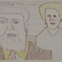 President Reagan and Nancy Reagan (Margaret Thatcher) by Eric McDonald